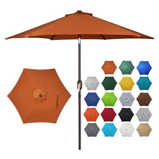 Best rgb umbrella color Blissun 7.5 ft Patio Umbrella