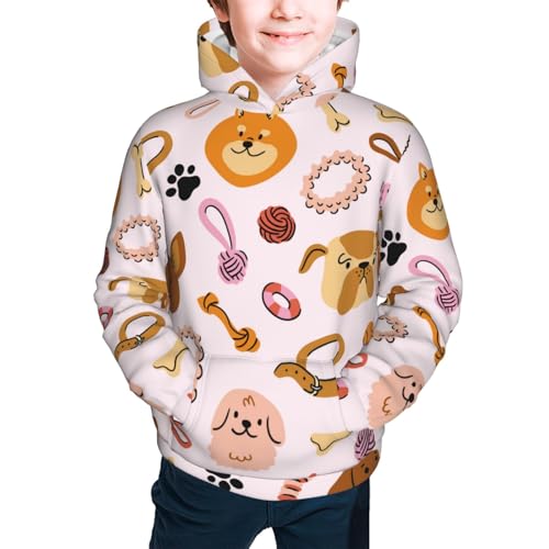 Cute Dog Kid Hoodies Boys Sweatshirts Girls Pullover with Pocket3