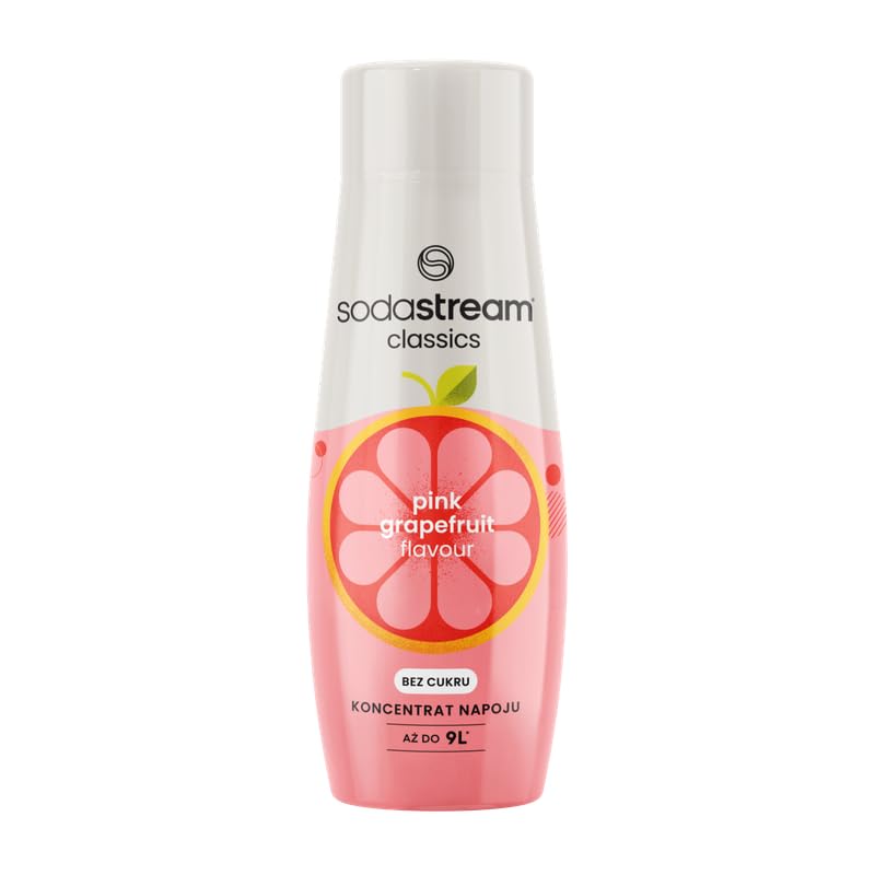 Sodastream - Concentré pamplemousse Rose Zéro 440ml, Votre boisson au goût de pamplemousse rose (sans sucre avec vitamines et zinc) maison