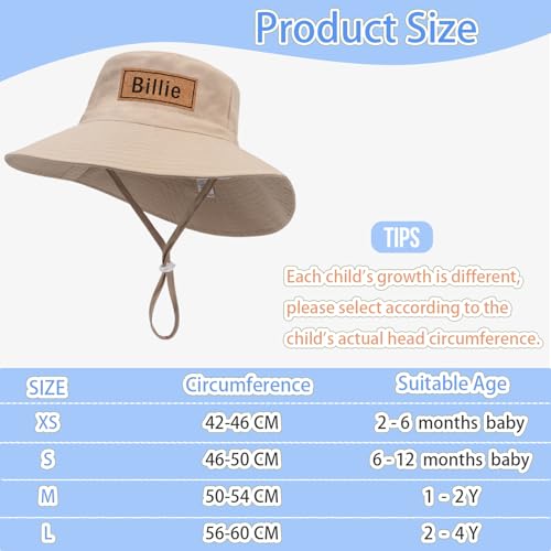 Custom Baby Bucket Hat for Toddler Personalized Baby Sun Hat for Infant Boys Girls UPF 50+ Sun Protection Wide Brim Hat4