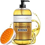 Anti Cellulite Massage Oil with Cellulite Massager- 100% Natural Cellulite Treatment, Deeply Penetrates Skin to Break Down Fat Tissue- Firms, Tones, Tightens & Moisturizes Skin...