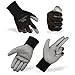 ACKTRA Ultra-Thin PU Safety WORK GLOVES 12 Pairs, WG002 Black/Black, Medium