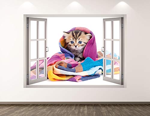 Vinilo Decorativo Pared Gato Pequeño 22x16 Pulg