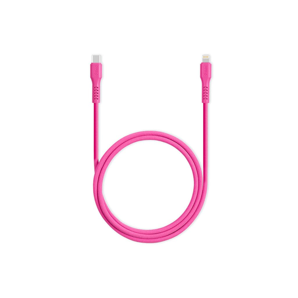 ttec USB-C - Lightning Hızlı Şarj Kablosu 120cm Neon (Neon Pembe)