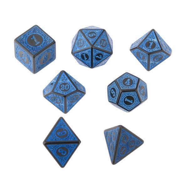 Toy 6x7 PCS Antique Acrylic Polyhedral Dice DND RPG Role Playing Game Toys Blue Dungeons & Dragons-image-20