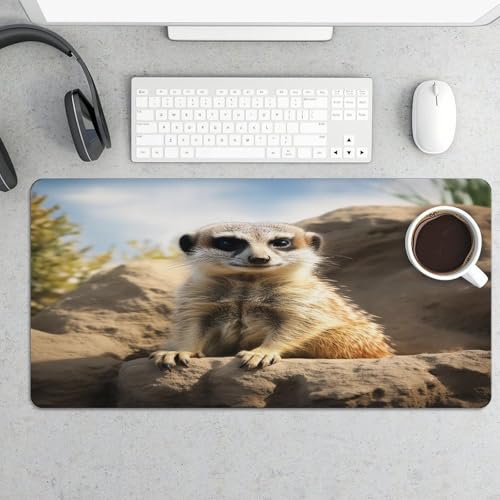 Meerkat Animal Desk Pad para Oficina y Casa, Antideslizante miniatura 5