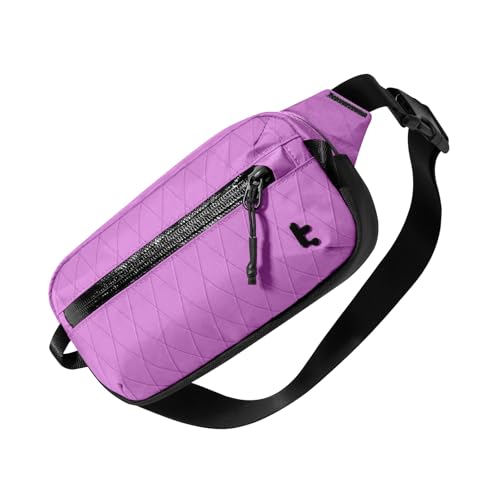 Image of tomtoc Sling Bag with RFID Blocking, X-Pac /Non X-Pac Minimalist Crossbody Chest Pack for Men and Women, Lightweight Water-Resistant Bag for Travel and Daily Commutes, X-pac Purple, 1.5L, Lightweight