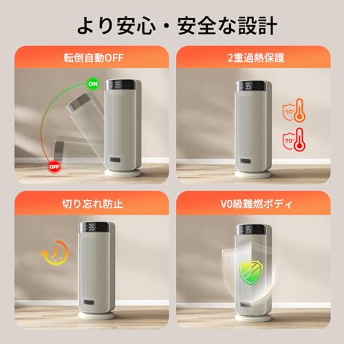 エペイオス セラミックファンヒーター EPSH001サムネイル7