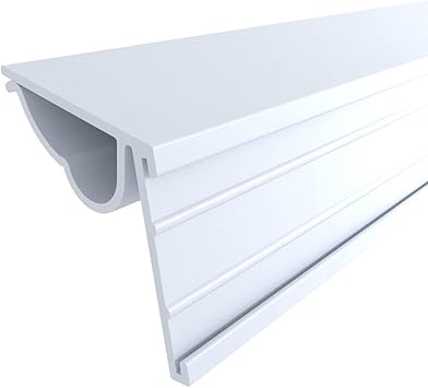 Shelf Label Holder, 50 Pack Snap in Shelf Strip Price Tag Holder for Single  Wire Shelving Refrigeration Cases Cooler Shelf, White, 24”L and 1.25”H
