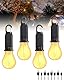 Campinglampe Aufladbar, LED Camping Lampe Solar Camping Licht Zeltlampe Glühbirne, Camping laterne Helligkeit einstellbar 3 Lichtmodi Wasserdicht Campinglicht für Camping, Stromausfall, Notfall