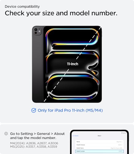 Image of Spigen for iPad Pro 11 inch Case M5 /M4 (2025-2024), Ultra Hybrid Pro, Tri-fold Kickstand Protective Folio Cover with Pencil Holder, Supports Auto Wake /Sleep, Black
