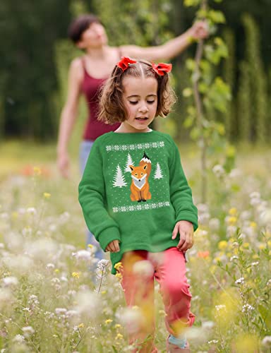 Big Fox Ugly Christmas Sweater Green Youth Sweatshirt2