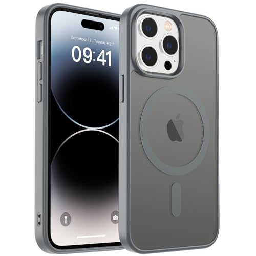 zapica Magnetic for iPhone 14 Pro Max Case, Dark Gary