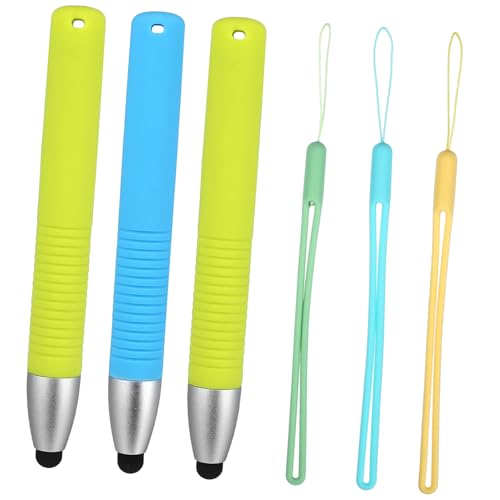 Pluma de la pantalla táctil de alta precisión con punta de sílice suave pack de 3