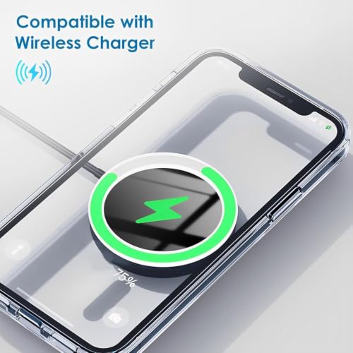 Image of DIZORO Crystal Clear Compatible with iPhone 14 Plus Case with Anti-Yellow Shockproof Transparent Cover