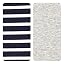 Light Grey Heather/Navy White Stripe