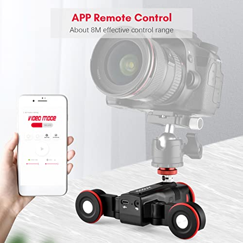 Image of Motorized Slider, Andoer L5i Pro Camera Video Dolly Slider Kit with 3 Wheels Auto Dolly Car App Control Stepless Speed Adjustable, 60cm Track Rail Camera Slider for DSLR Camera Camcorder