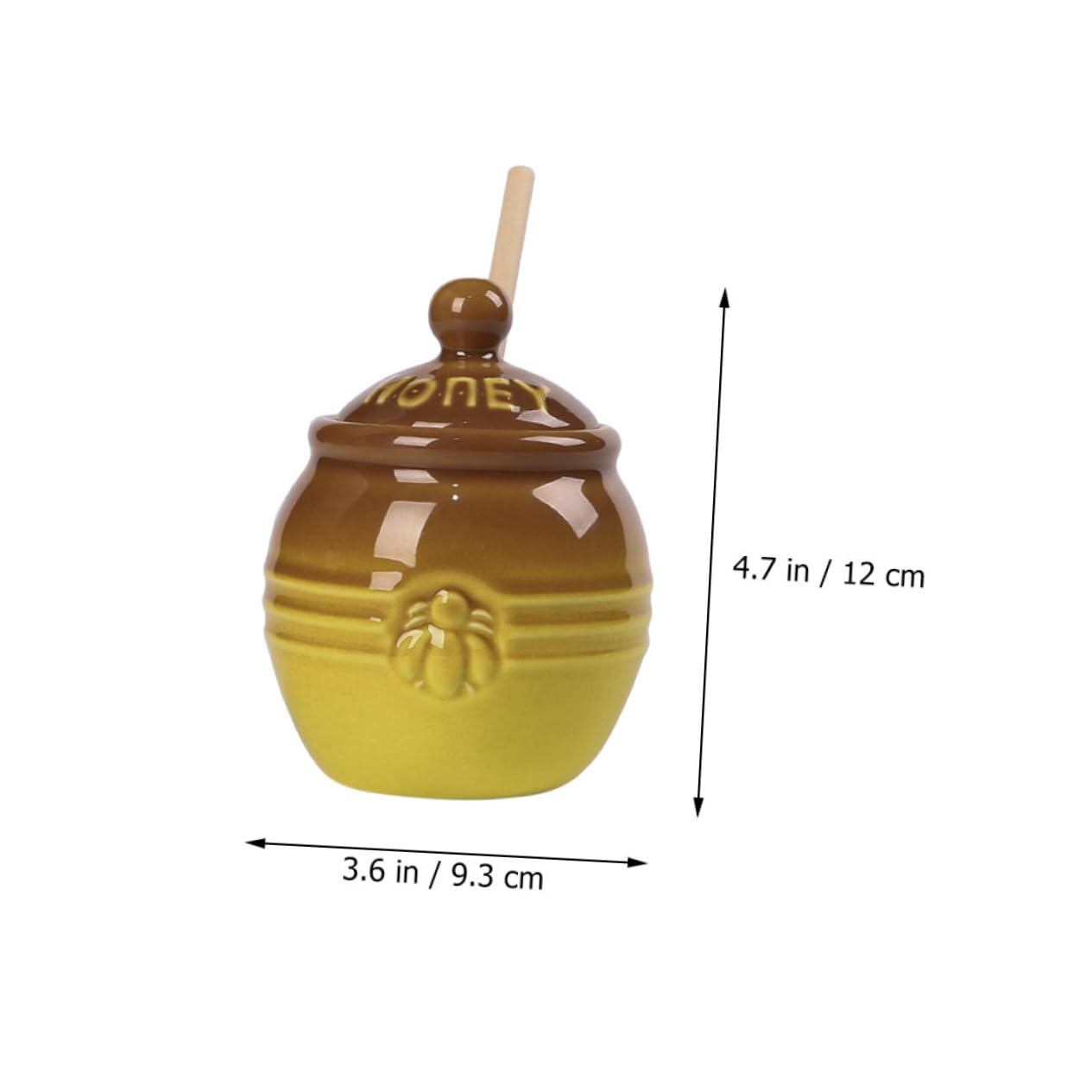 COLLBATH Honey Container Small Jars of Honey Wooden Dipping Stick Multi-function for Kitchen