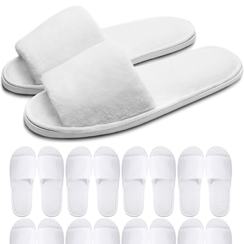 Defresit 10 Pairs of Hotel Slippers,Deluxe Open Toe Slippers for Spa, Party Guest, Hotel and Travel, Washable and Non-Disposable