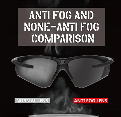 Image of HTS HUNTERSKY S53 Anti Fog Tactical Shooting Range Safety Glasses ANSI Z87.1 Ballistic Eye Protection Hunting Airsoft Riding