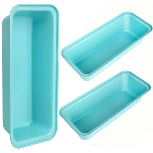 Proigtz 3-Pack 12x4 Long Loaf Pans Nonstick Carbon Steel Bread Baking Pan