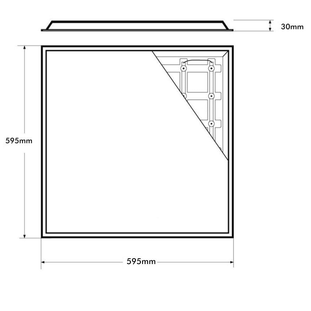 Pack Panel LED 60x60 cm 40W, 2 unidades para Falso Techo, Driver Philips CertaDrive, UGR19, Paneles de Gran Luminosidad 4380 lúmenes, No Flick, Marco Blanco, Driver Incluido (Luz Natural (4000K))