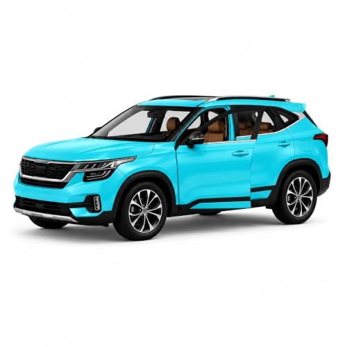 Image of Amisha Gift Gallery Diecast Plastic Toy Car 1:36 Scale | Pull Back Action | Openable Doors | Made in India | SUV Model Car | Mini Collectible Toy for Kids & Boys | Kia Style | Seltos Inspired Design