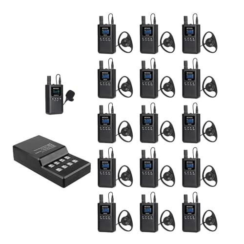 Sistema de guía turística Retekess TT125, micrófono y altavoz para viajes, iglesias y fábricas, batería recargable con 100 horas de duración, frecuencia 2.4 GHz, 1 transmisor y 5 receptores, incluye cargador USB miniatura 1