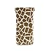 susiyo Brown Giraffe Texture Glasses Case Portable Microfiber PU Leather Soft Sunglasses Bag Eyeglasses Pouch Holder Squeeze Top for Women Men