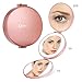 B Beauty Planet 20X Magnifying Mirror with Light, 20X/5X/1X Travel Lighted Makeup Mirror,Portable LED Compact Mirror,Handheld Folding Rechargeable Ring Light Mirror(4inches, Rose Gold)