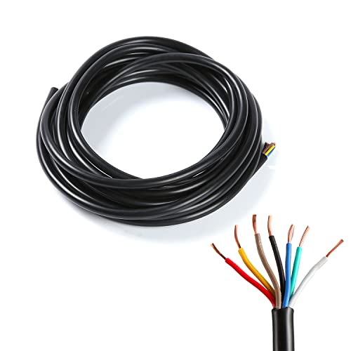 ETUKER 10 Polos Cable de Remolque 5m,Cable de 10 Núcleos para Remolque 5m, Cable eléctrico 10 Hilos para vehículo, Cable para Remolque Caravana Camión