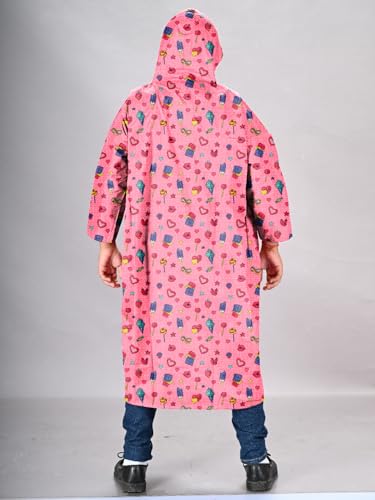 Image of LUX VENUS Boys Printed Raincoat with School Bag Cover