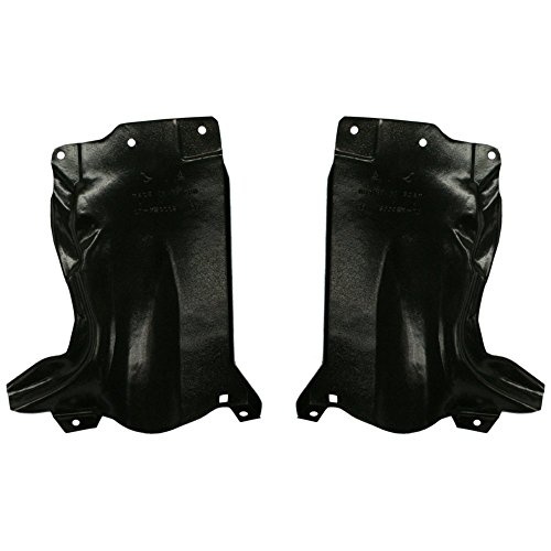 Evan Fischer Engine Splash Shield Set of 2 Compatible with 2004-2009 Mazda 3, 2009 3 Sport & 2006-2010 5 - MA1228102, MA1228101