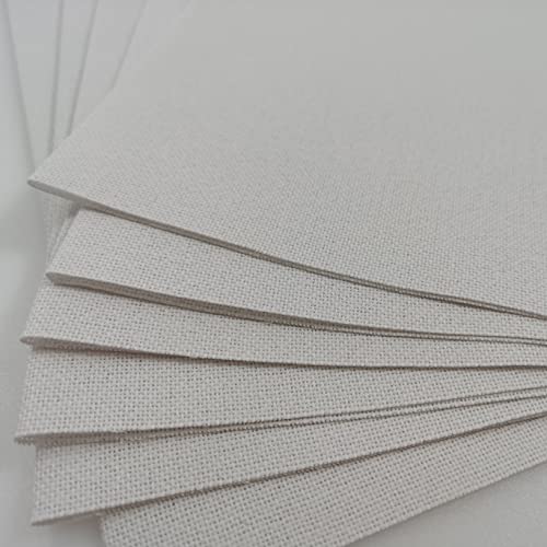 Image of KCS 6 pc of 12 inch x 18 inch 30cmx45cm high Count Counted Cotton Aida Cloth Cross Stitch Fabric (28CT,White)