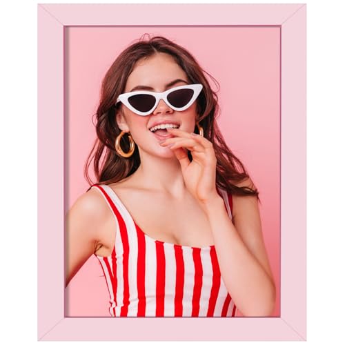 TWING 5x7 Picture Frame Matted to 4x6 with Mat Display Picture (Light Pink)