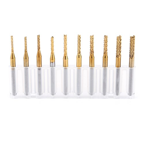 Fresas de carburo de tungsteno para grabado CNC 10 pcs miniatura 6