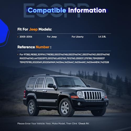 Image of ECCPP AC Compressor Direct Fit for Jeep Liberty L4 2.8L 2005-2006 | 97382,98382,Fast Cooling AC Compressor with Clutch Low Vibration Under 72db Reduces Engine Load Fuel Efficient