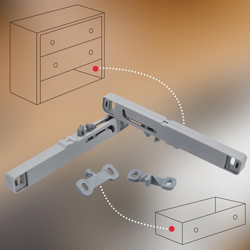 KOTARBAU® Box Slim Schubladen Einzugsdämpfung für Schubladenschienen & Rollschubführungen 149x27 mm Kunststoff Soft Close Schublade Nachrüsten Dämpfer für Schubladen