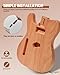 Leo Jaymz DIY TL Lefthand Style Electric Guitar Kits with Mahogany Body and Maple Neck - Maple Fingerboard and All Components Included (TL Lefthand)