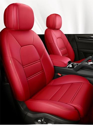 Housse de siège voiture en cuir sur mesure pour Mitsubishi Outlander et Pajero luxe rouge