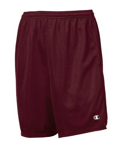 Champion Mens 9" Shorts, Mesh Shorts, 9", Mesh Basketball Shorts, Mesh Gym Athletic Shorts, Maroon-407Q88, Large Us #TOP1