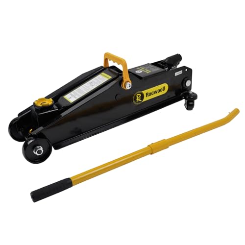 Image of RocwooD Trolley Jack 3 Ton Tonne Hydraulic Floor Lifting Lift Car Van Garage Repair Tool Portable Workshop Equipment Steel Lifting Range 145mm - 435mm