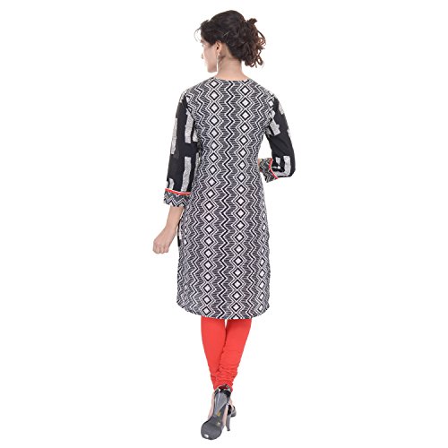 Rajmandir Fabrics Cotton Kurti Black Amazon.in Fashion