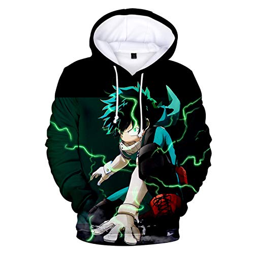 Anjinguang MHA - Sudadera con capucha para niños, disfraz de anime Boku No Hero Academia, cosplay, sudadera de algodón, chaqueta, abrigo, disfraz para niños, Tipo: 1, 140