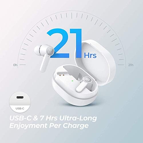 SoundPEATS Q True Wireless Earbuds Bluetooth 5.0 Headphones with Wireless Charging Case in-Ear Stereo Earphones with 4-Mic 10mm Driver Premium Sound Touch Control 7Hrs Playtime