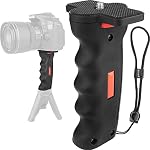 ChromLives Camera Handle Grip, Black, DSLR Camera, Camcorder, GoPro, Smartphone, Action Camera, Led Video Light, Wrist Strap, GoPro Mount Compatible