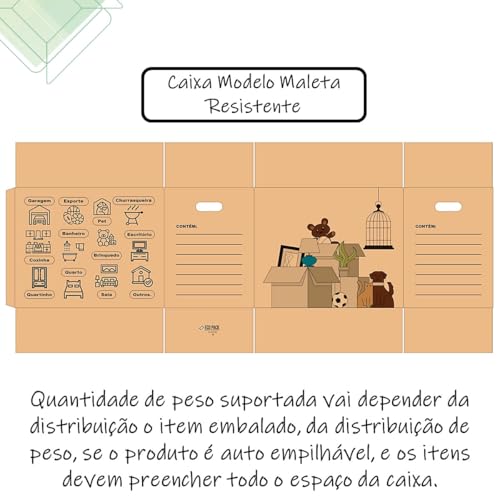 Kit 20 Caixas de Papelão Fortes Para Mudança Medida 50x30x40 (Com Impressão)