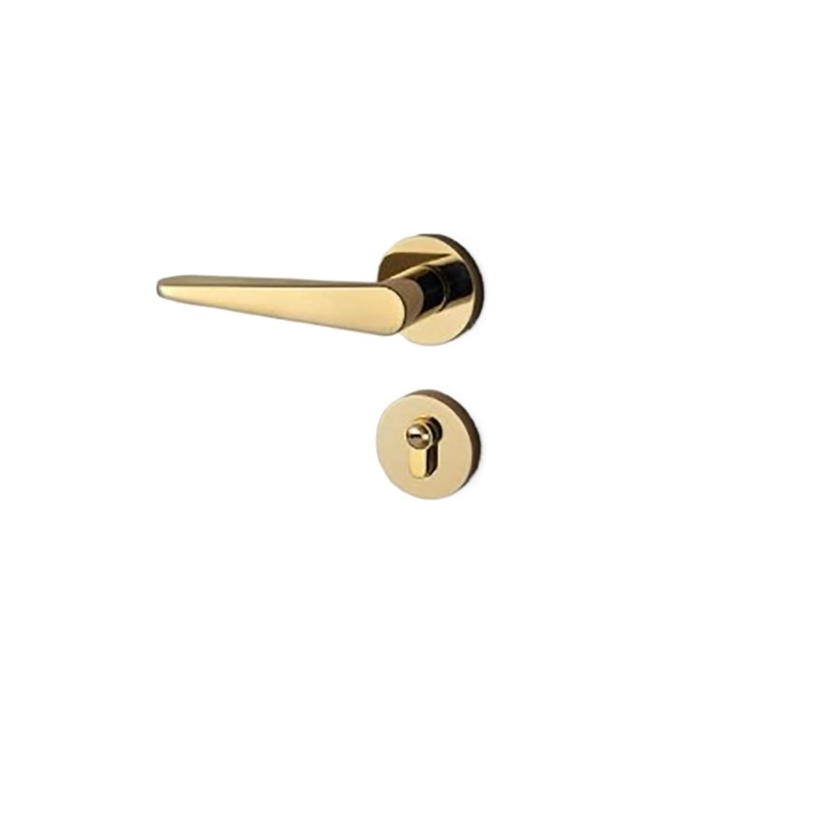 NYRXRYTCA Minimalist Door Lock for Bedroom American Silent Room Door Lock Bathroom Solid Wood Door Handle Household Lock(PVD)