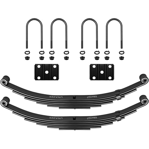 dreamdragon 6 Leaf 7,000lbs Single Trailer Axle Suspension Kit with 3,500lbs Leaf Springs & U-Bolt Kit