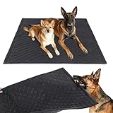 HOMBYS Double-Sided Indestructible Dog Blanket 41"x28", Chew Proof Tear-Resistant and Waterproof Pet Blanket for Aggressive Chewers, Duranble Furniture Protector for Sofa Bed & Crate, Black